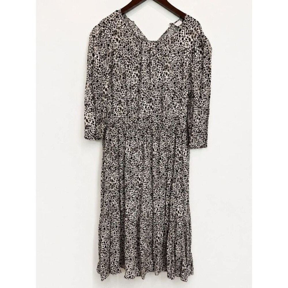 A New Day Animal Print Tiered Midi Dress | XXL
